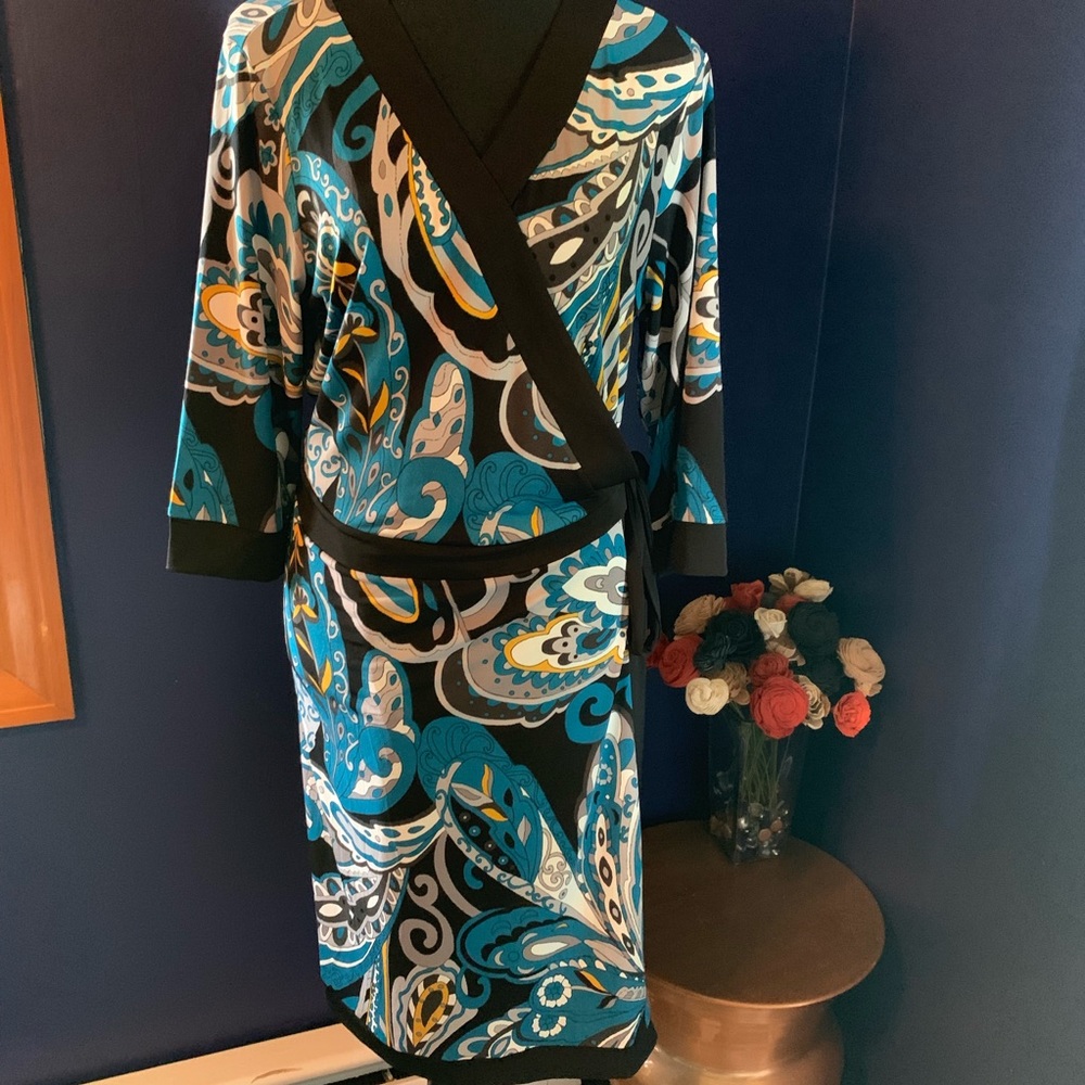 Alfani 3/4 length sleeve wrap dress XL